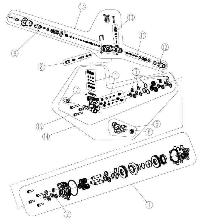 DXPW3400PR pump rebuild parts